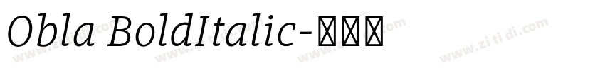 Obla BoldItalic字体转换